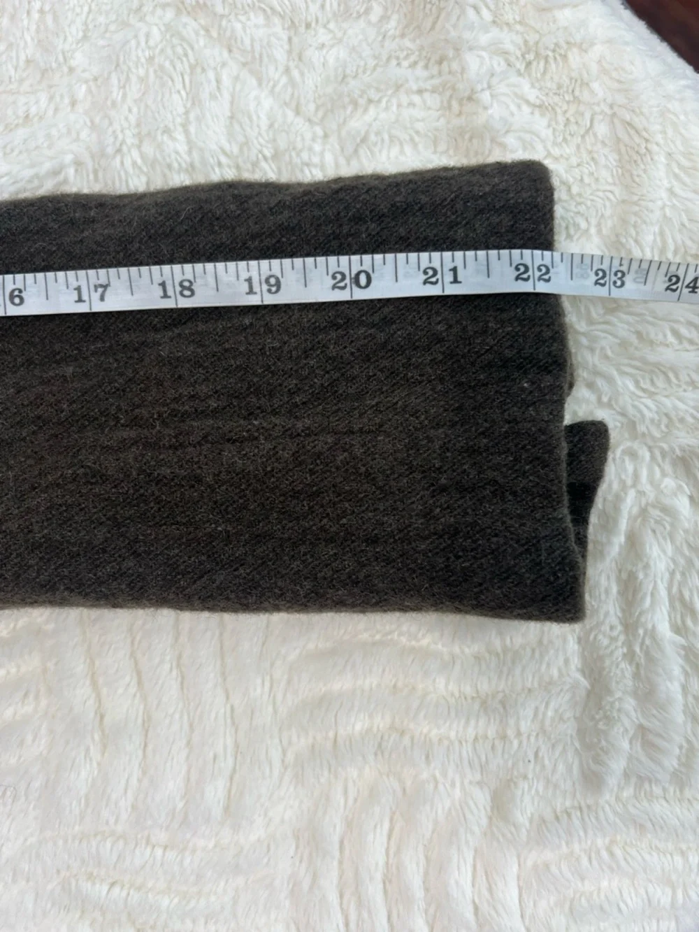 Zara Manteco Wool Blend Longline Coat Olive Green Minimalist XS - Picture 10 of 14